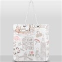 London-paris-drawing-vector-london-comics Full Print Rope Handle Tote (Large) View2