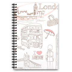 London-paris-drawing-vector-london-comics 5 5  X 8 5  Notebook by Sudhe