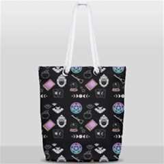 Pastel Goth Witch Full Print Rope Handle Tote (small) by NerdySparkleGoth