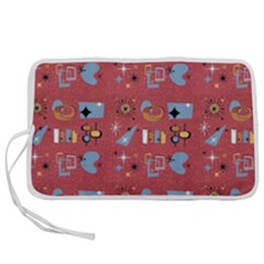 50s Red Pen Storage Case (s) by NerdySparkleGoth