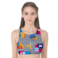 80s And 90s School Pattern Tank Bikini Top by NerdySparkleGoth