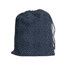 Blue Stripes On Dark Background Drawstring Pouch (xl) by SychEva