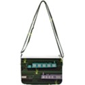 Narrow-boats-scene-pattern Double Gusset Crossbody Bag View1