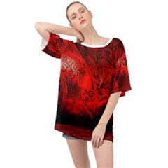 Planet-hell-hell-mystical-fantasy Oversized Chiffon Top by Sudhe