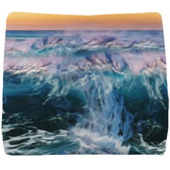 Sea-waves-ocean-water-beach-surf Seat Cushion by Sudhe
