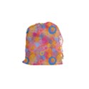 Multicolored Splashes And Watercolor Circles On A Dark Background Drawstring Pouch (Small) View1
