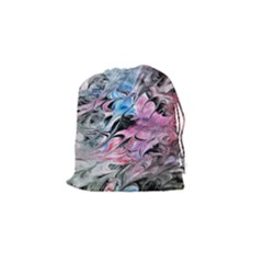 Abstract Waves Module Drawstring Pouch (small) by kaleidomarblingart