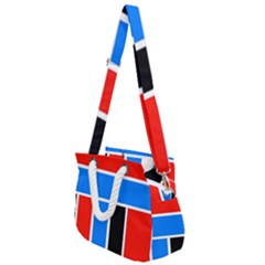 Crossing Lines Rope Handles Shoulder Strap Bag by impacteesstreetweareight