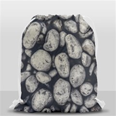 White Rocks Close Up Pattern Photo Drawstring Bag (small) by dflcprintsclothing