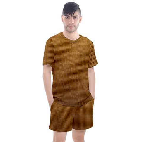 Metallic Mesh Screen 2-gold Men s Mesh Tee And Shorts Set by impacteesstreetweareight