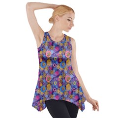 Multicolored Circles And Spots Side Drop Tank Tunic by SychEva