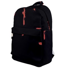 Red And Black Abstract Grunge Print Classic Backpack by dflcprintsclothing