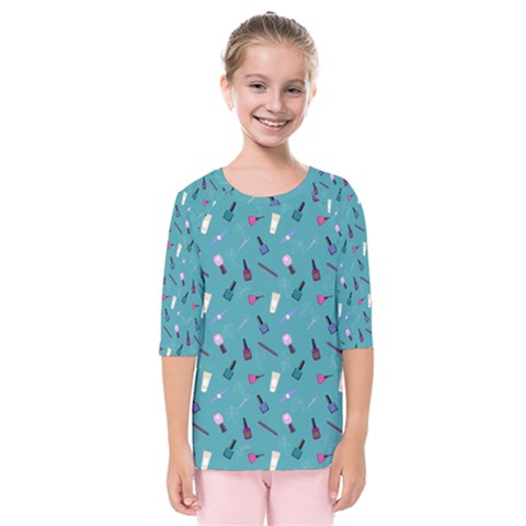 Manicure Supplies  Nail Polish Kids  Quarter Sleeve Raglan Tee by SychEva