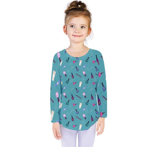 Manicure Supplies  Nail Polish Kids  Long Sleeve Tee by SychEva