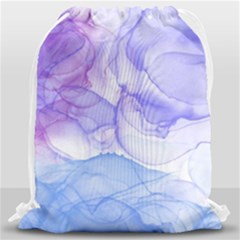 Purple And Blue Alcohol Ink  Drawstring Bag (large) by Dazzleway