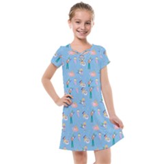 Beautiful Girls With Drinks Kids  Cross Web Dress by SychEva