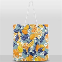 Floral Full Print Rope Handle Tote (large) by Sparkle