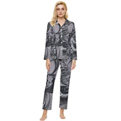 Satellite Womens  Long Sleeve Pocket Pajamas Set by MRNStudios
