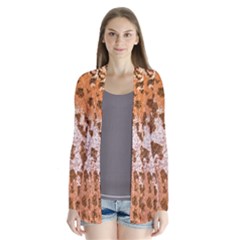 Leopard-knitted Drape Collar Cardigan by skindeep