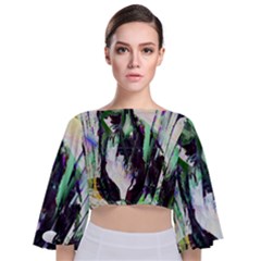 In Orbit Tie Back Butterfly Sleeve Chiffon Top by MRNStudios