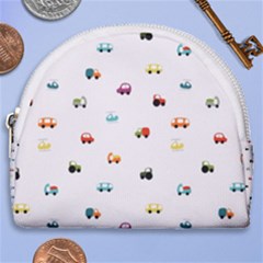 Cute Bright Little Cars Horseshoe Style Canvas Pouch by SychEva