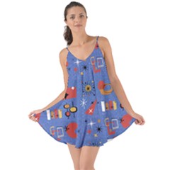 Blue 50s Love The Sun Cover Up by NerdySparkleGoth