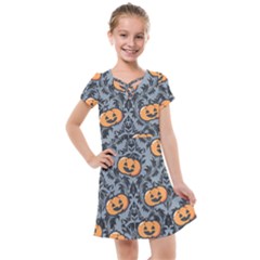 Halloween Jack O Lantern Kids  Cross Web Dress by NerdySparkleGoth