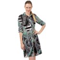 Robotic Endocrine System Long Sleeve Mini Shirt Dress View1