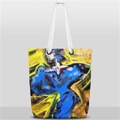 Blue Bird-1-1 Full Print Rope Handle Tote (small) by bestdesignintheworld