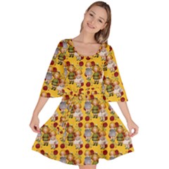 Dindollyellow Velour Kimono Dress by snowwhitegirl