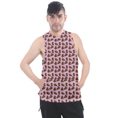 Cute Deer Pattern Pink Men s Sleeveless Hoodie by snowwhitegirl