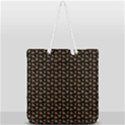 Cute Deer Pattern Black Full Print Rope Handle Tote (Large) View2