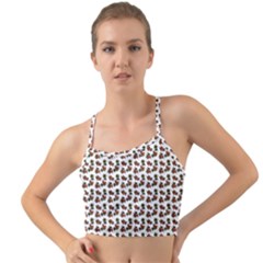 Cute Deer Pattern White Mini Tank Bikini Top by snowwhitegirl