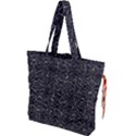 Dark Grunge Geometric Print Pattern Drawstring Tote Bag View1