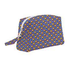 Yellow Circles On A Purple Background Wristlet Pouch Bag (medium) by SychEva
