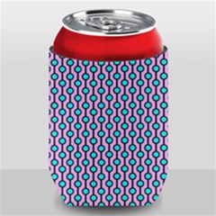 Blue Circles On Purple Background Geometric Ornament Can Holder by SychEva