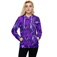 Folk Flowers Pattern Floral Surface Design Seamless Pattern Women s Lightweight Drawstring Hoodie by Eskimos