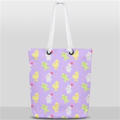 My Adventure Pastel Full Print Rope Handle Tote (small) by thePastelAbomination