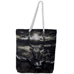 Creepy Mythological Artwork Collage Full Print Rope Handle Tote (large) by dflcprintsclothing