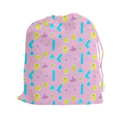 Arcade Dreams Pink Drawstring Pouch (2xl) by thePastelAbomination