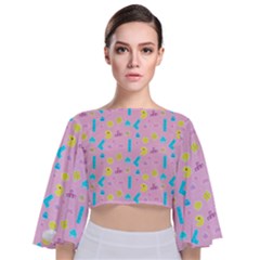 Arcade Dreams Pink Tie Back Butterfly Sleeve Chiffon Top by thePastelAbomination