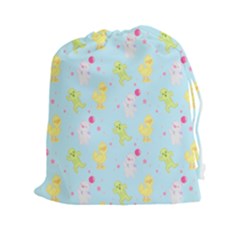 My Adventure Blue Drawstring Pouch (2xl) by thePastelAbomination