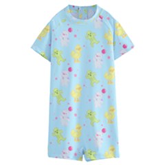 My Adventure Blue Kids  Boyleg Half Suit Swimwear by thePastelAbomination