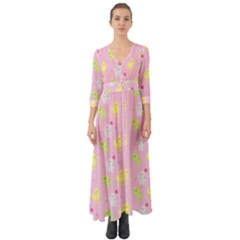 Pastel Adventure Button Up Boho Maxi Dress by thePastelAbomination