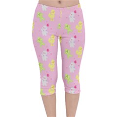 Pastel Adventure Velvet Capri Leggings  by thePastelAbomination
