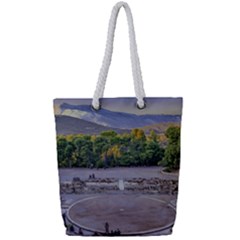 Epidaurus Theater, Peloponnesse, Greece Full Print Rope Handle Tote (small) by dflcprintsclothing
