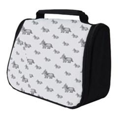 Grey Unicorn Sketchy Style Motif Drawing Pattern Full Print Travel Pouch (small) by dflcprintsclothing