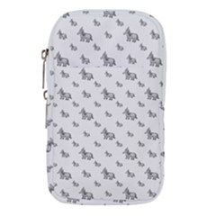 Grey Unicorn Sketchy Style Motif Drawing Pattern Waist Pouch (large) by dflcprintsclothing