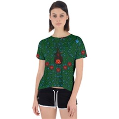 Halloween Pumkin Lady In The Rain Open Back Sport Tee by pepitasart