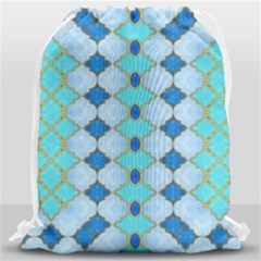 Turquoise Drawstring Bag (large) by Dazzleway